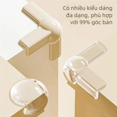 Bịt Góc Bàn Silicon Trong Suốt 4 Miếng - An Toàn Cho Bé, Bọc Cạnh Tránh Va Đập