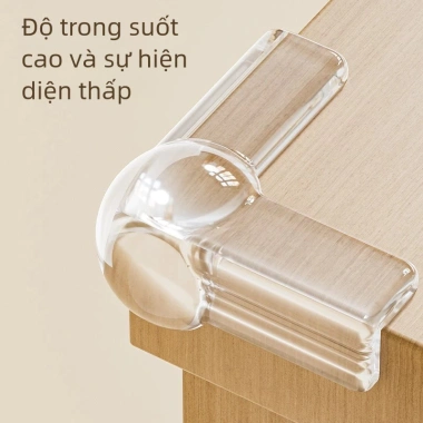 Bịt Góc Bàn Silicon Trong Suốt 4 Miếng - An Toàn Cho Bé, Bọc Cạnh Tránh Va Đập