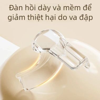 Bịt Góc Bàn Silicon Trong Suốt 4 Miếng - An Toàn Cho Bé, Bọc Cạnh Tránh Va Đập