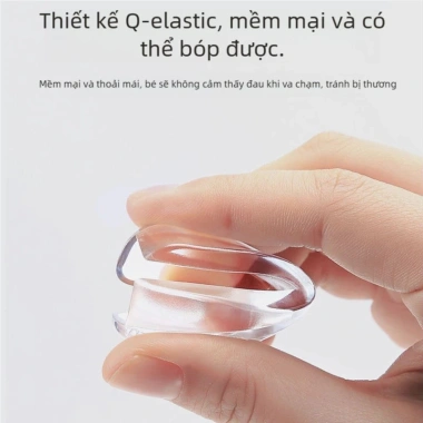 Bịt Góc Bàn Silicon Trong Suốt 4 Miếng - An Toàn Cho Bé, Bọc Cạnh Tránh Va Đập