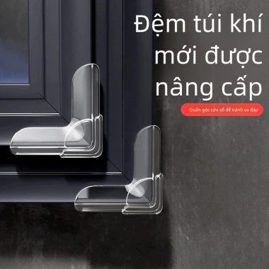 Bịt Góc Bàn Silicon Trong Suốt 4 Miếng - An Toàn Cho Bé, Bọc Cạnh Tránh Va Đập