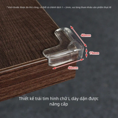 Bịt Góc Bàn Silicon Trong Suốt 4 Miếng - An Toàn Cho Bé, Bọc Cạnh Tránh Va Đập
