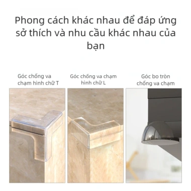Bịt Góc Bàn Silicon Trong Suốt 4 Miếng - An Toàn Cho Bé, Bọc Cạnh Tránh Va Đập