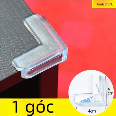 Bịt Góc Bàn Silicon Trong Suốt 4 Miếng - An Toàn Cho Bé, Bọc Cạnh Tránh Va Đập