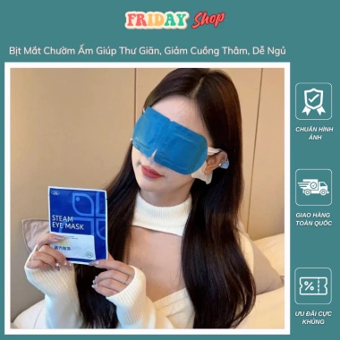 Bịt Mắt Chườm Ấm Giảm Cuồng Thâm, Dễ Ngủ - Mặt Nạ Lưu Thông Máu, Giảm Căng Thẳng, Chỉ 38k
