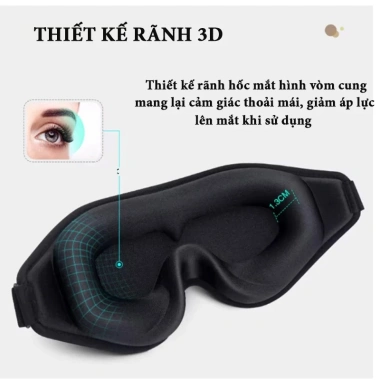 Bịt Mắt Ngủ 3D Thông Minh + Nút Bịt Tai Chống Ồn Tiện Dụng - Hickies, Giá chỉ 32.5k