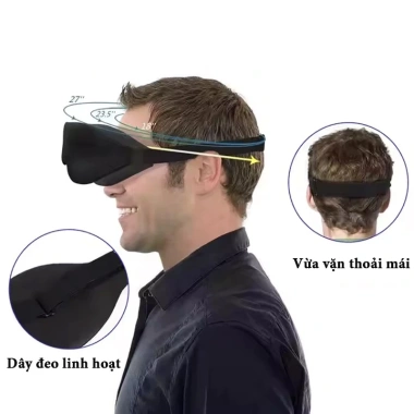 Bịt Mắt Ngủ 3D Thông Minh + Nút Bịt Tai Chống Ồn Tiện Dụng - Hickies, Giá chỉ 32.5k