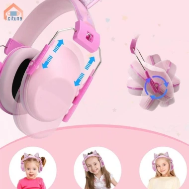 Bịt tai giảm tiếng ồn trẻ em điều chỉnh, đệm êm, nhỏ gọn, hiệu suất cao, cách âm máy bay