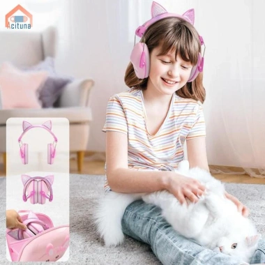 Bịt tai giảm tiếng ồn trẻ em điều chỉnh, đệm êm, nhỏ gọn, hiệu suất cao, cách âm máy bay