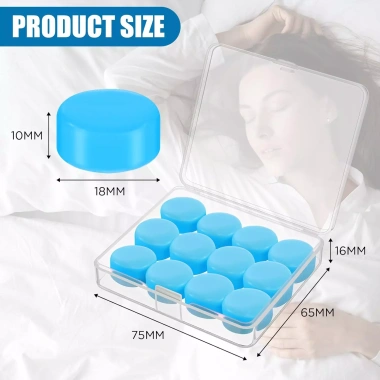 Bịt tai silicone mềm tái sử dụng giảm tiếng ồn giấc ngủ, hòa nhạc, bơi, bắn súng - Giá 57.200 VND 3
