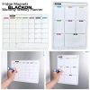 BLACKON Nam châm tủ lạnh, nhãn dán lịch mềm 28x21cm, bảng từ tính xóa được, lịch tuần‑tháng