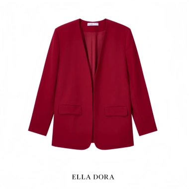 Blazer cổ không ve dáng suông ELLA DORA sang trọng thanh lịch 4 mùa V25 - 999.000₫ 8