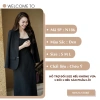 Blazer cổ tàu cách tân NHUN N186 dáng suông cổ ve nửa bổ mí - sang trọng, chỉ 390.000₫ 2
