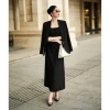 Blazer cổ tàu cách tân NHUN N186 dáng suông cổ ve nửa bổ mí - sang trọng, chỉ 390.000₫ 5