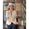 Blazer Cộc Tay 2 Lớp Lót Habutai Mát, Form Chuẩn, Dáng Đẹp – Giá 345.000₫