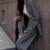 Blazer Nữ Kẻ Sọc Tay Dài Có Lót, Kèm Quần Suông Rộng - Trẻ Trung Sang Trọng, Giá 400.200 VND 2