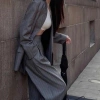 Blazer Nữ Kẻ Sọc Tay Dài Có Lót, Kèm Quần Suông Rộng - Trẻ Trung Sang Trọng, Giá 400.200 VND 5