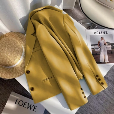Blazer Nữ Ngắn Màu Vàng - Áo Khoác Xuân Thu Niche Thời Trang, Giá chỉ 343.440đ 2 Blazer Nữ Ngắn Màu Vàng - Áo Khoác Xuân Thu Niche Thời Trang, Giá chỉ 343.440đ 2