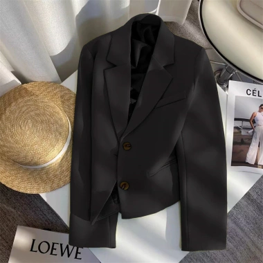 Blazer Nữ Ngắn Màu Vàng - Áo Khoác Xuân Thu Niche Thời Trang, Giá chỉ 343.440đ