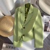 Blazer Nữ Ngắn Màu Vàng - Áo Khoác Xuân Thu Niche Thời Trang, Giá chỉ 343.440đ 7