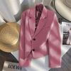 Blazer Nữ Ngắn Màu Vàng - Áo Khoác Xuân Thu Niche Thời Trang, Giá chỉ 343.440đ 10