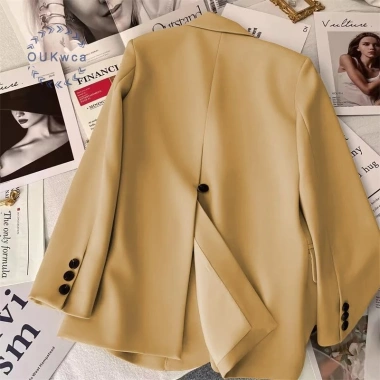 Blazer Nữ Oukwca Hàn Quốc - Công sở, lưng khe, áo khoác ngoài, chỉ 273k
