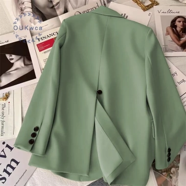 Blazer Nữ Oukwca Hàn Quốc - Công sở, lưng khe, áo khoác ngoài, chỉ 273k 3 Blazer Nữ Oukwca Hàn Quốc - Công sở, lưng khe, áo khoác ngoài, chỉ 273k 3