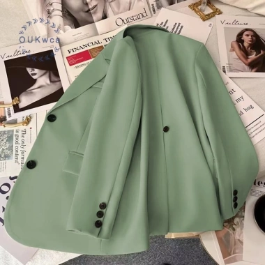Blazer Nữ Oukwca Hàn Quốc - Công sở, lưng khe, áo khoác ngoài, chỉ 273k