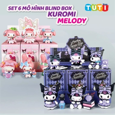 Blind Box 6 Mô Hình Kuromi và Melody - Quà Tặng Trang Trí Bàn Làm Việc, Sưu Tầm Mô Hình Giá Ưu Đãi 39.200 VNĐ