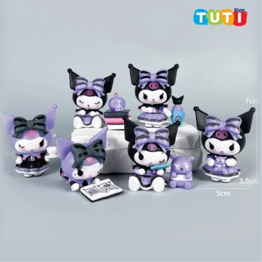 Blind Box 6 Mô Hình Kuromi và Melody - Quà Tặng Trang Trí Bàn Làm Việc, Sưu Tầm Mô Hình Giá Ưu Đãi 39.200 VNĐ
