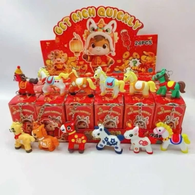 Blind box hộp mù Tết 2.026 Móc khóa mini Thần Tài và Ngựa may mắn giá 149.000đ 9