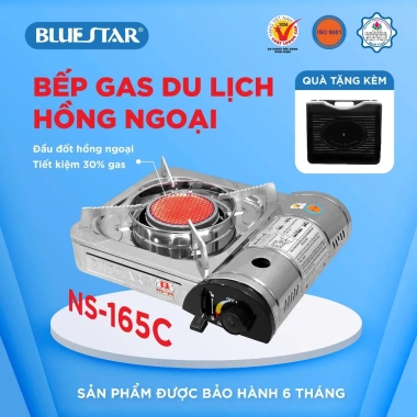 BlueStar NS-165C Bếp gas du lịch inox, đánh lửa magneto - Hàng chính hãng, giá tốt