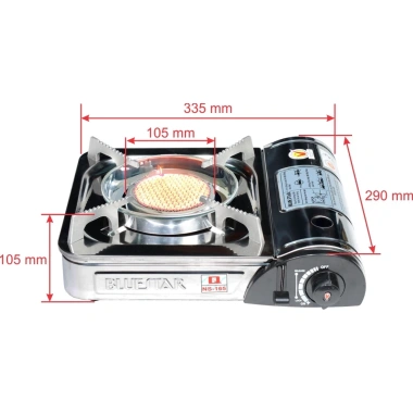 BlueStar NS-165C Bếp gas du lịch inox, đánh lửa magneto - Hàng chính hãng, giá tốt