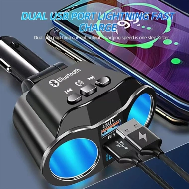 Bluetooth Xe Thuốc Lá Bật Lửa – Ổ Cắm PD QC3.0 USB 4.8A Sạc Nhanh Kỹ Thuật Số