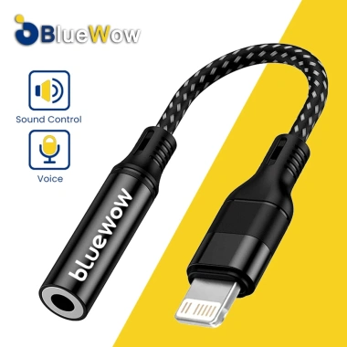 Bluewow Adapter 3.5mm Tai nghe Aux Jack - Cho iPhone 13- XR, Âm sạch, 91.300đ
