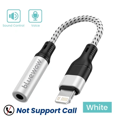 Bluewow Adapter 3.5mm Tai nghe Aux Jack - Cho iPhone 13- XR, Âm sạch, 91.300đ
