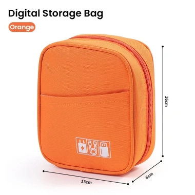 BlueWow Túi Hai Lớp Tổ Chức Cáp USB, Tai Nghe, PowerBank - Tiện Lợi Bảo Quản 10