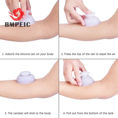 Bmpeic Chân Không Lon Chống Cellulite Hút Cốc Silicon Cupping Massage Toàn Thân 7