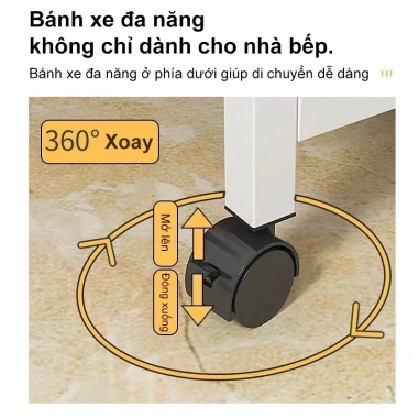 BMZAR Kệ lò vi sóng 3-4 tầng đa năng, kèm giỏ, ngăn tủ mặt gỗ MDF 1.3cm - Giá ưu đãi 579.000 VND