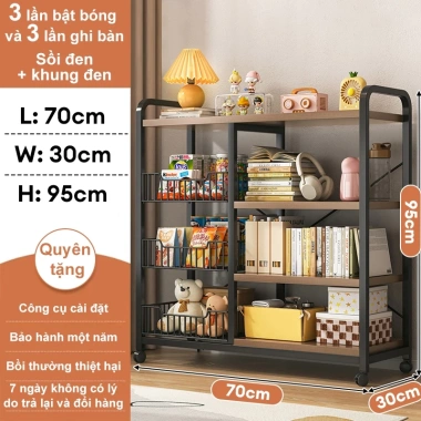 BMZAR Kệ lò vi sóng 3-4 tầng đa năng, kèm giỏ, ngăn tủ mặt gỗ MDF 1.3cm - Giá ưu đãi 579.000 VND