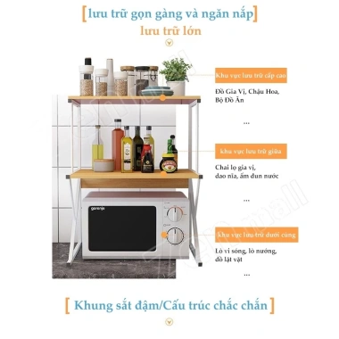 BMZAR Kệ Lò Vi Sóng Đa Năng Hiện Đại, Decor Bếp Trọng, Chính Hãng, Giá 135k