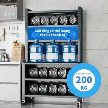 BMZAR Kệ Nhà Bếp Đa Năng 4 Tầng Thép Cao Cấp - Tủ Bếp 500kg, Giá Ưu Đãi 1.409.000 VND 5