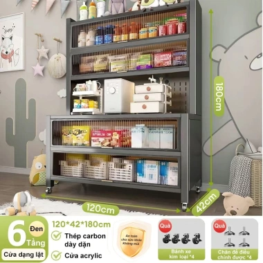BMZAR Kệ Nhà Bếp Đa Năng 4 Tầng Thép Cao Cấp - Tủ Bếp 500kg, Giá Ưu Đãi 1.409.000 VND 10