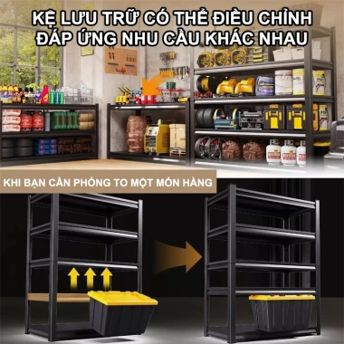 BMZAR Kệ sắt đa năng chịu tải 500kg - Tấm dày, v lỗ, giá 529.000đ