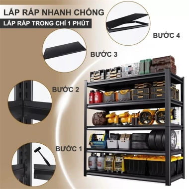 BMZAR Kệ sắt đa năng chịu tải 500kg - Tấm dày, v lỗ, giá 529.000đ 6 BMZAR Kệ sắt đa năng chịu tải 500kg - Tấm dày, v lỗ, giá 529.000đ 6