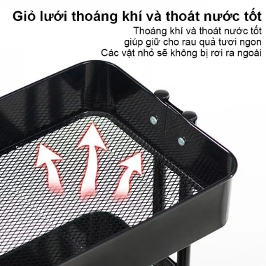 BMZAR Xe Đẩy Spa 3 Tầng Đa Năng – Kệ thép carbon, giỏ để bỉm sữa, chỉ 259.000 VND