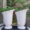 Bộ 02 chậu hoa rum 33x43cm trắng sang trọng, size lớn nhựa dày, trồng hoa kiểng đẹp, giá 157.000đ