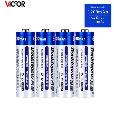 Bộ 04 Pin Sạc AA 1.200mAh Doublepow Chính Hãng - Dung lượng cao, sạc nhanh, giá 49.000đ