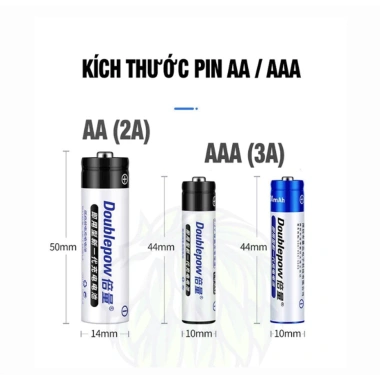 Bộ 04 Pin Sạc AA 1.200mAh Doublepow Chính Hãng - Dung lượng cao, sạc nhanh, giá 49.000đ 8