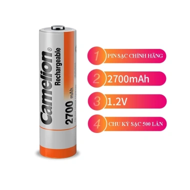 Bộ 04 Pin Sạc AA Camelion 2.700mAh - Mẫu Mới, Hàng Chuẩn, Giá Ưu Đãi 157.000đ